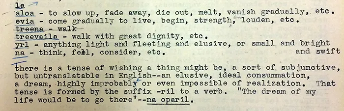 An excerpt from manuscript notes on Farksolia